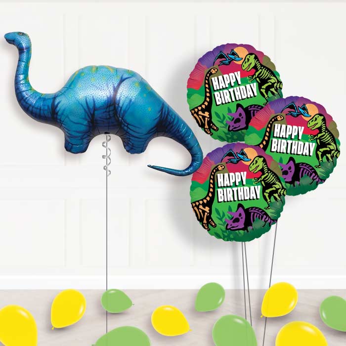 Apatosaurus Dinosaur Balloon Bouquet in a Box - Themed Bouquet and Latex | Party Save Smile