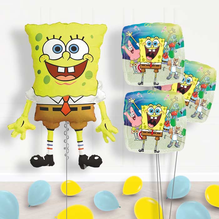 Spongebob Balloon Bouquet in a Box - Themed Bouquet and Latex | Party Save Smile