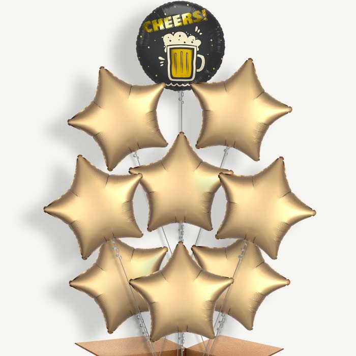 Cheers Beer Mug 9 Helium Balloon Bundle | Party Save Smile