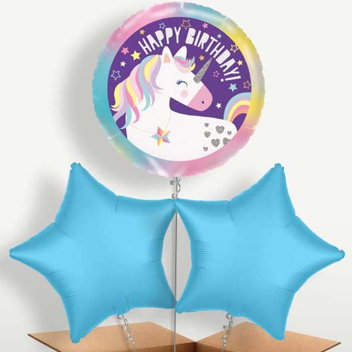 Unicorn Happy Birthday Helium Bunch of Balloons | Party Save Smile