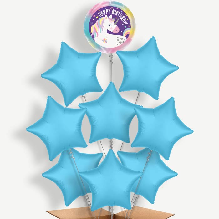 Unicorn Happy Birthday Helium Balloon Bundle | Party Save Smile
