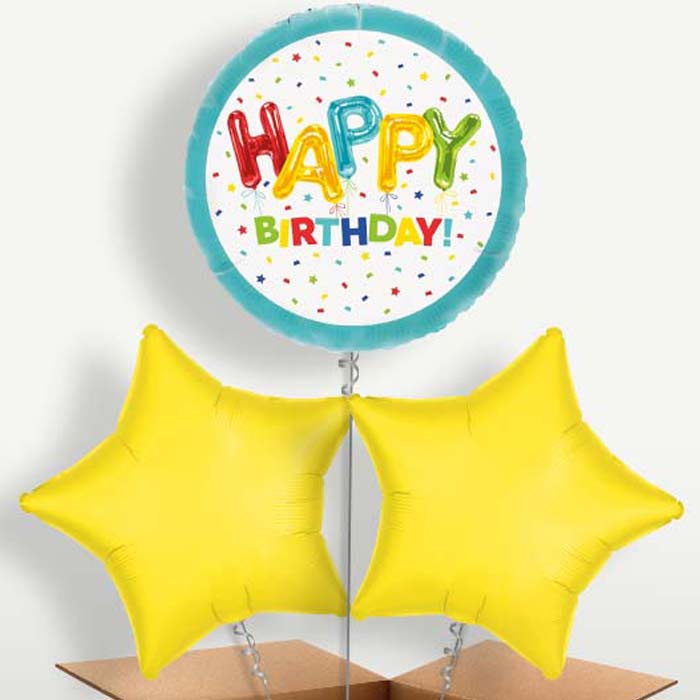 Colourful Happy Birthday Bunch of Balloons | Party Save Smile