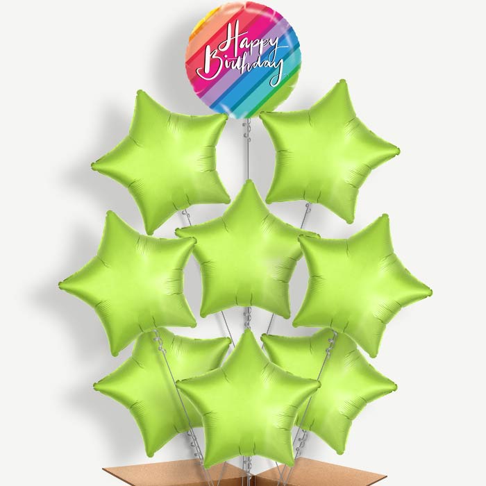 Rainbow Happy Birthday Helium Balloon Bundle | Party Save Smile