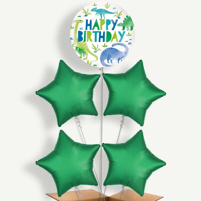 Dinosaur Balloon Cluster Inflated with Helium | Party Save Smile