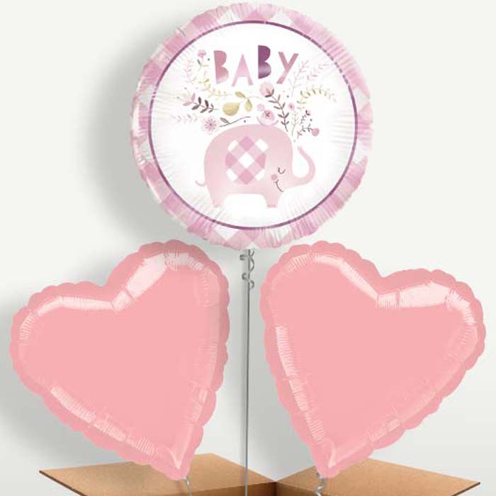 Pink Elephant Baby Shower Balloon Bunch | Party Save Smile