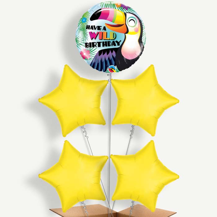 Have a Wild Birthday Toucan Helium Cluster Balloons | Party Save Smile