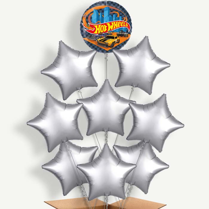 Hot Wheels 9 Helium Balloon Bundle | Party Save Smile