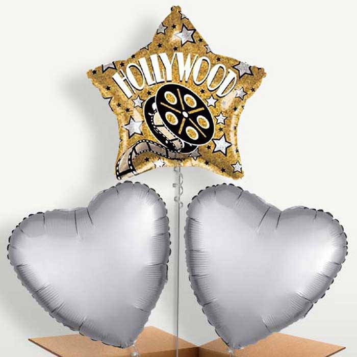 Hollywood Balloons in a Bunch Inflated with Helium | Party Save Smile