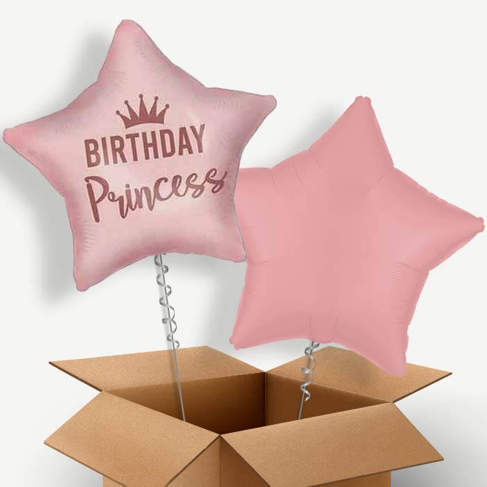 Pink Birthday Princess Helium Balloon Couple | Party Save Smile