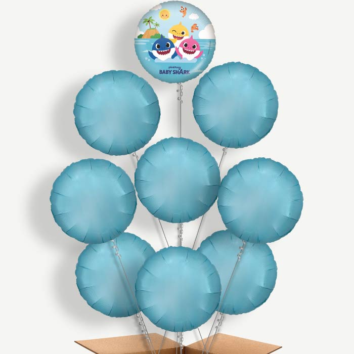 Baby Shark Balloon Bundle Inflated with Helium | Party Save Smile