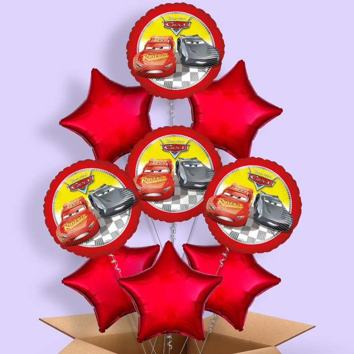 Cars Lightning McQueen and Jackson Storm Helium Balloon in a Box - 9 Balloon | Party Save Smile