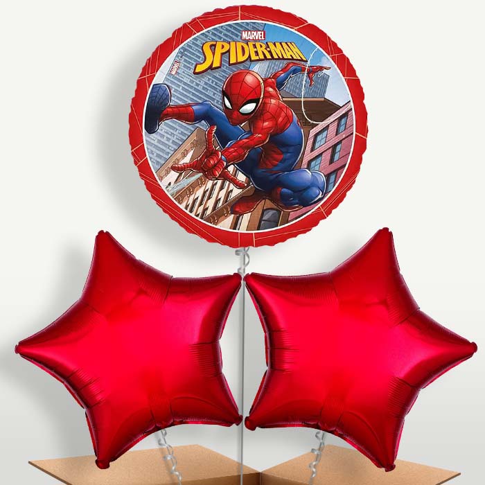 Ultimate Spiderman Balloon Bunch inflated with Helium (Trio) | Party Save Smile