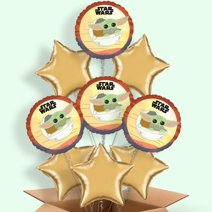 Star Wars The Mandalorian Helium Balloon in a Box - 9 Balloons | Party Save Smile