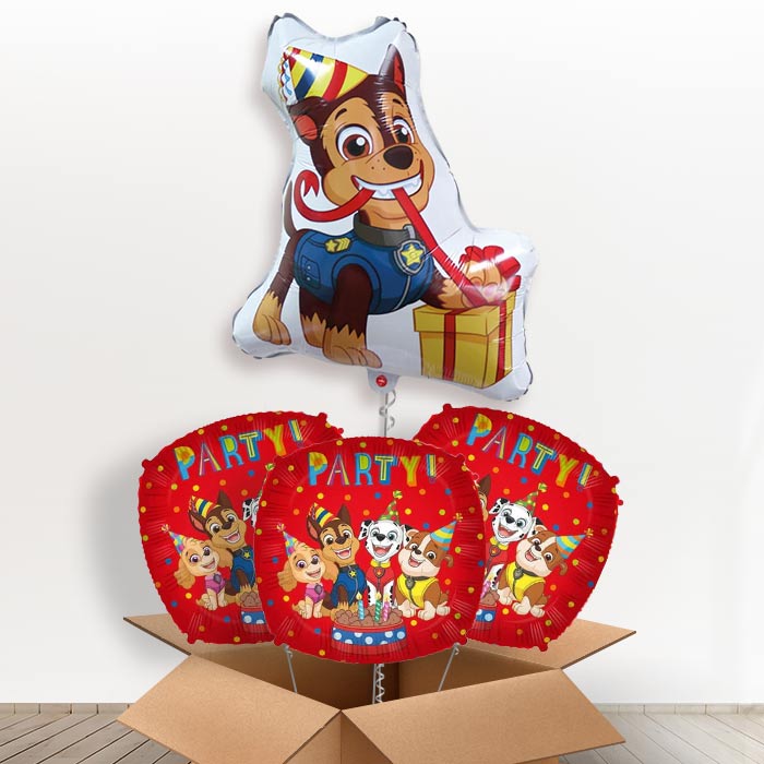 Giant Chase Shaped Helium Balloon in a Box - With 3 Themed Balloons | Party Save Smile