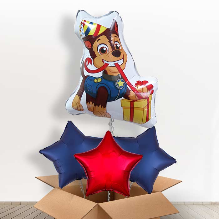 Giant Chase Shaped Helium Balloon in a Box - With 3 Plain Balloons | Party Save Smile