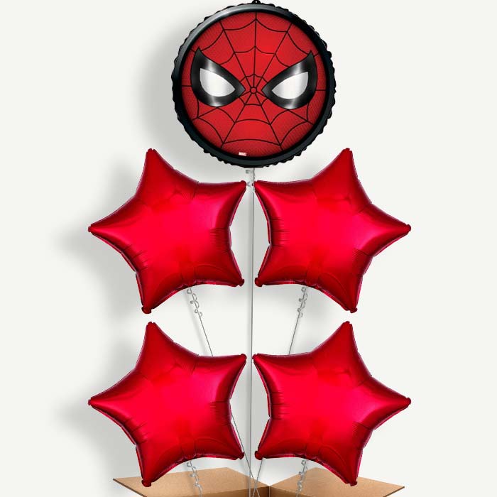 Spiderman Face Helium Balloon Cluster | Party Save Smile