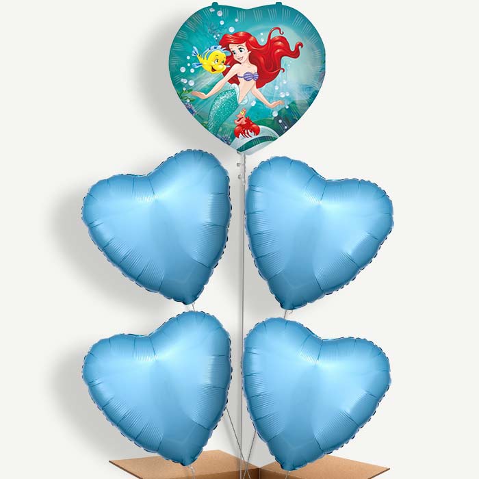 Ariel Little Mermaid Balloon Cluster Inflated with Helium | Party Save Smile