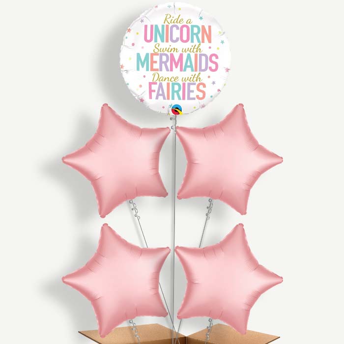 Unicorn Mermaid Fairies Helium Balloon Cluster | Party Save Smile