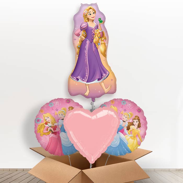 Rapunzel Giant Helium Balloon in a Box | Giant Balloon + 2 Themed Balloons + 1 Plain Balloon | Party Save Smile