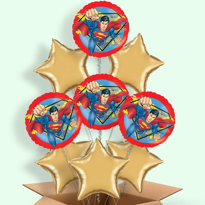 Superman Krypton Helium Balloon in a Box - 9 Balloons | Party Save Smile