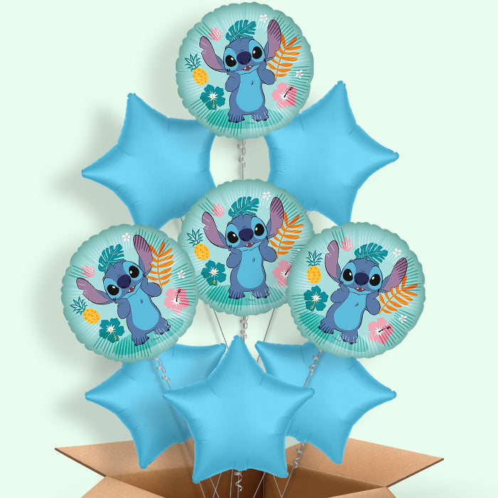 Stitch Inflated Balloon in a Box - 9 Balloons | Party Save Smile