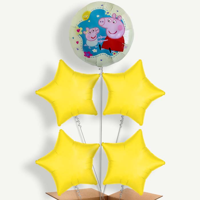 Peppa Pig with Little Baby Helium Cluster Balloons | Party Save Smile