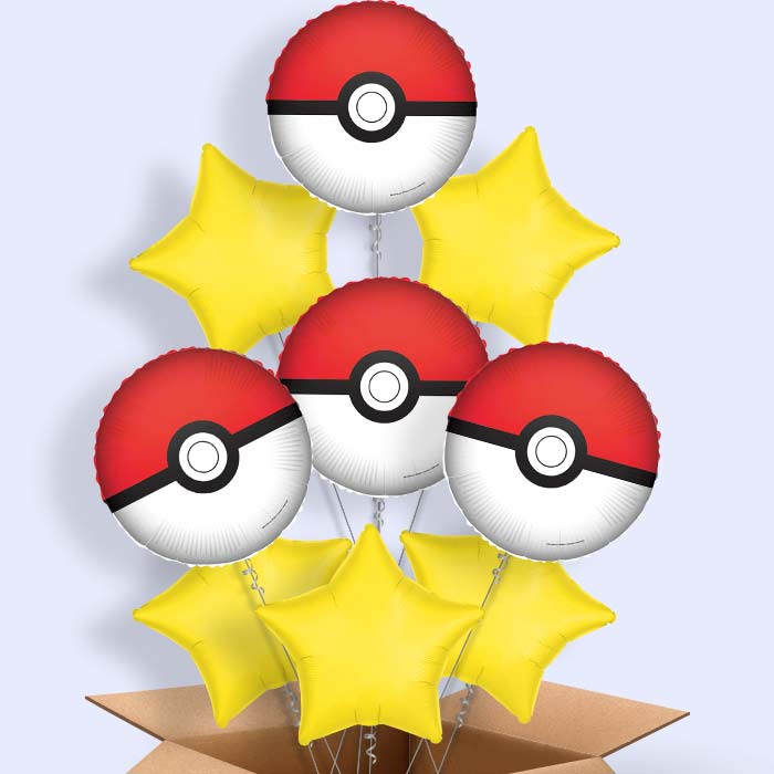 Pokemon Pokeball Helium Balloon in a Box Gift - Party Save Smile