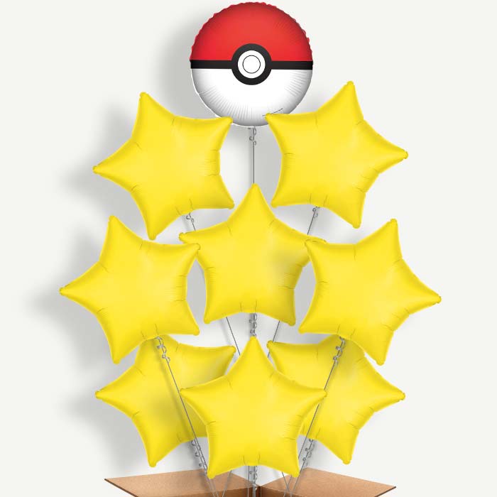 Pokemon Pokeball 9 Helium Balloon Bundle | Party Save Smile
