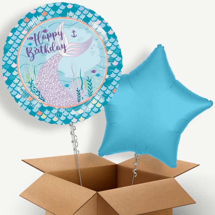 Mermaid Tails Helium Balloon Pair | Party Save Smile