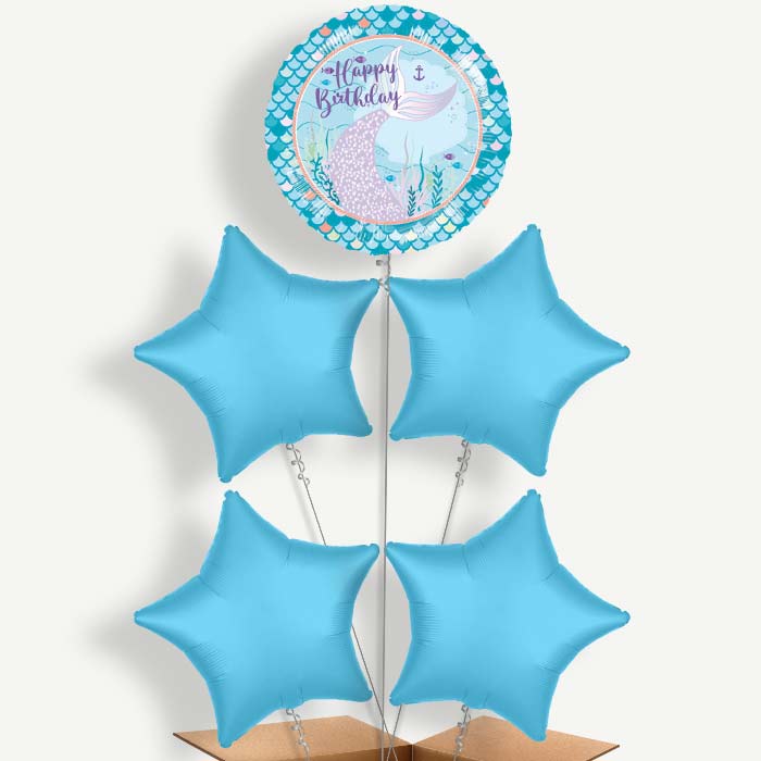 Mermaid Tails Balloon Clusters Inflated with Helium | Party Save Smile