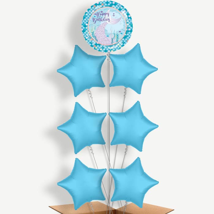 Mermaid Tails Balloon Arrangement Inflated with Helium | Party Save Smile
