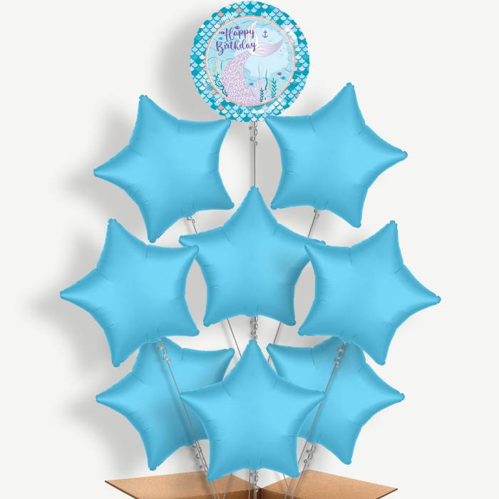 Mermaid Tails Balloon Bundle Inflated with Helium | Party Save Smile