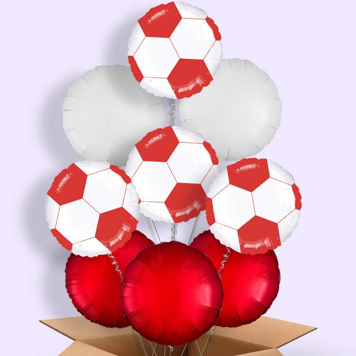 Red Football Helium Balloon in a Box - 9 Balloon | Party Save Smile