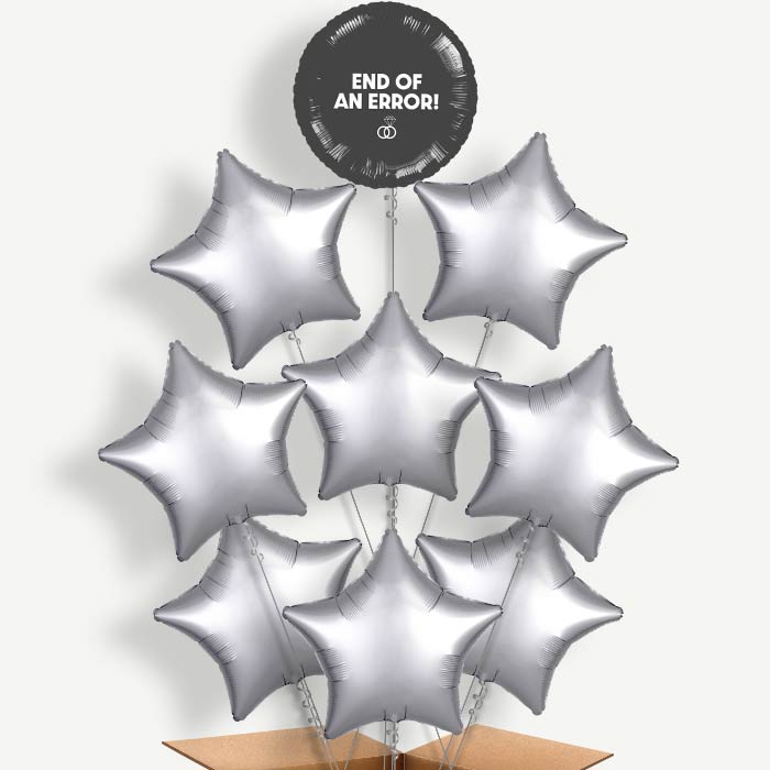 End of an Error Just Divorced Helium Balloon Bundle | Party Save Smile