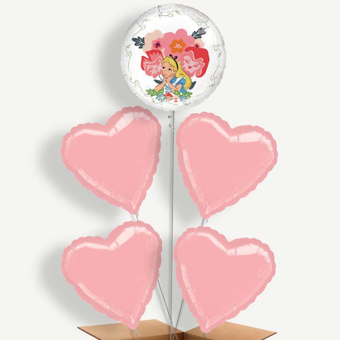 Alice in Wonderland Balloon Cluster Inflated with Helium | Party Save Smile