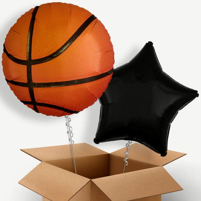 Championship Basketball Helium Balloon Duo | Party Save Smile