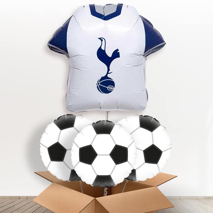 Tottenham Hotspur Football Helium Balloon in a Box - with 3 Themed Balloons | Party Save Smile