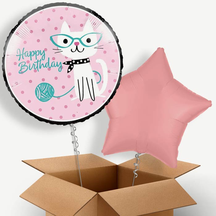 Purrfect Cat Helium Balloon Couple | Party Save Smile