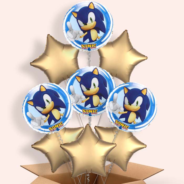 Sonic the Hedgehog Helium Balloon in a Box - 9 Balloons | Party Save Smile
