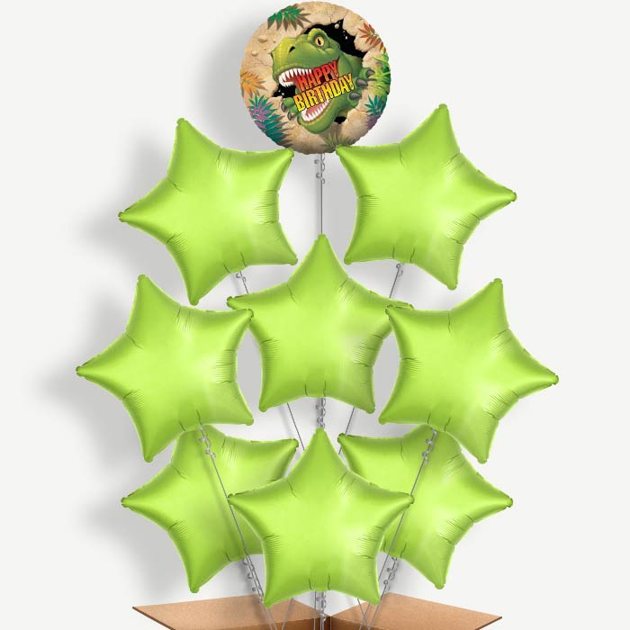 Happy Birthday Dinosaur Set Helium Balloon Bundle | Party Save Smile