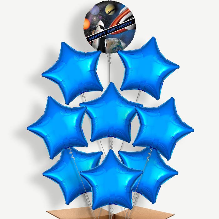 Space Themed Birthday Helium Balloon Bundle | Party Save Smile