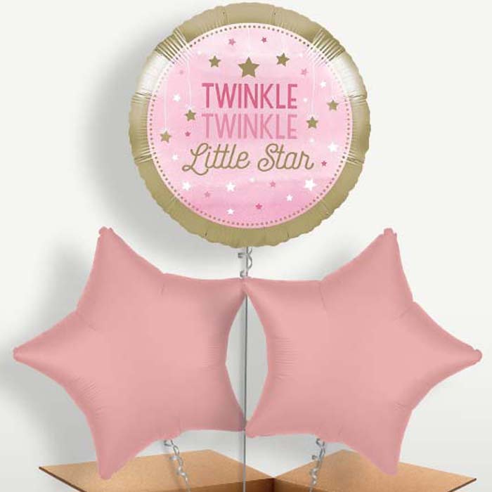 Pink Twinkle Twinkle Little Star Balloon Bunch | Party Save Smile