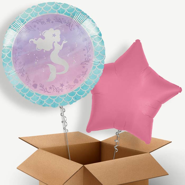 Mermaid Shine Helium Balloon Pair | Party Save Smile