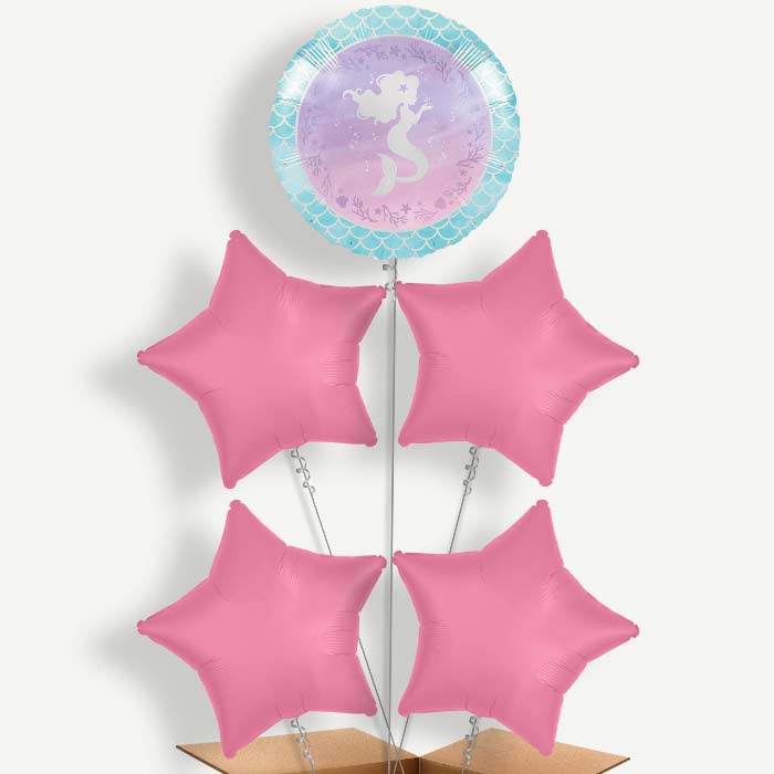 Mermaid Shine Balloon Clusters Inflated with Helium | Party Save Smile