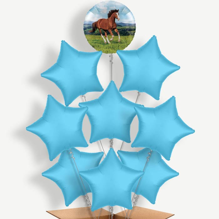 Horse Balloon Bundle Inflated with Helium | Party Save Smile