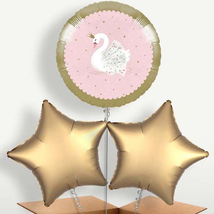 Stylish Swan Party Helium Bunch of Balloons | Party Save Smile