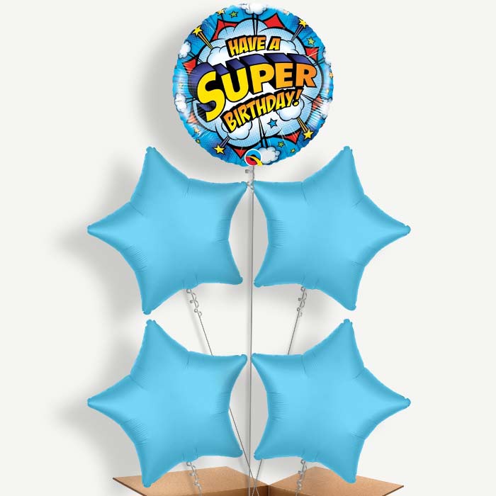 Superhero Birthday Helium Balloon Cluster | Party Save Smile