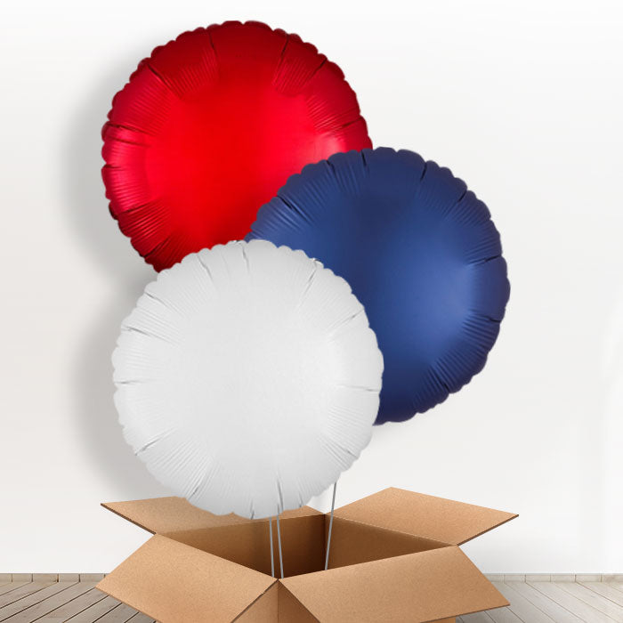 Bouquet of Balloons Red White and Blue Circle - 3 Balloons | Party Save Smile