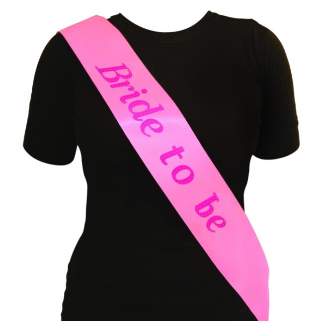 Hen Party Bride to Be Pink Party Sash | Party Save Smile
