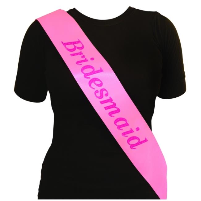 Hen Party Bridesmaid Pink Sash | Party Save Smile